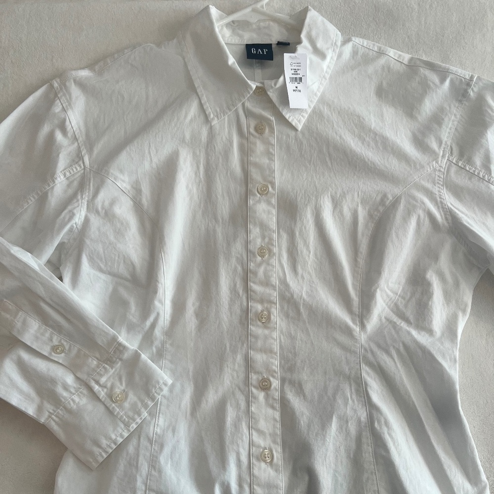 NWT GAP Organic Cotton Poplin Dolman Classic Shirt - Picture 2 of 5